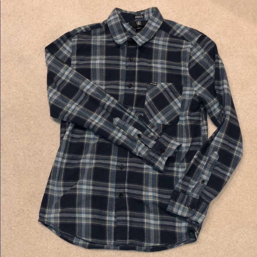 Men’s small Volcom plaid shirt